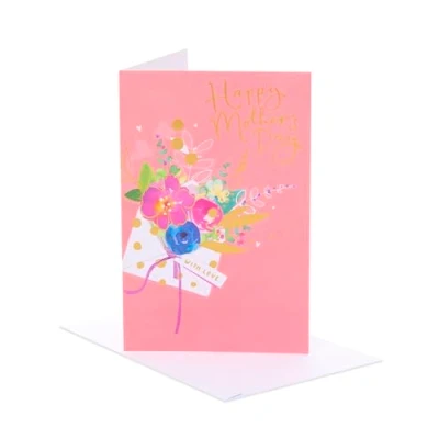 Image of UK Greetings Mother&#039;s Day Card for Her/Mum Bold Floral Bouquet Design