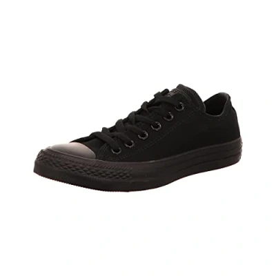 Image of Converse All Star Low Trainers Black Mono Canvas 3 UK