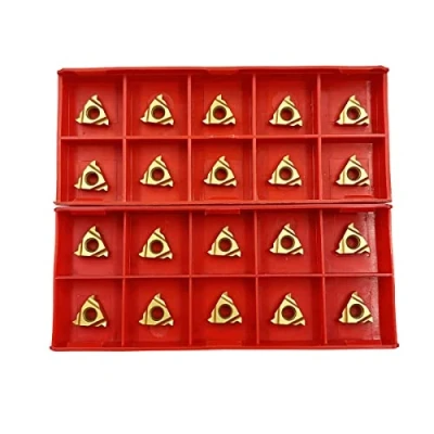 Image of ASZLBYM Lathe Threading Inserts 20pcs 11ER A60 Carbide for External Turning Tool Holders Stainless Steel and Iron