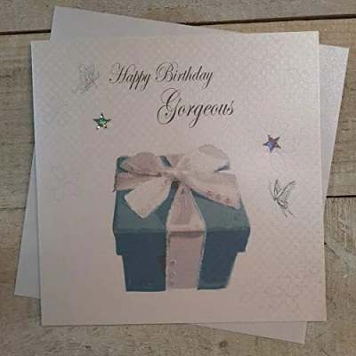 Image of WHITE COTTON CARDS Happy Gorgeous, Handmade Birthday Card (Code, BD192)