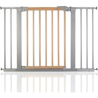 Image of BabyDan True Pressure Avantgarde Baby Safety Stair Gate Silver Beech All Widths (103.2cm 110.6cm)