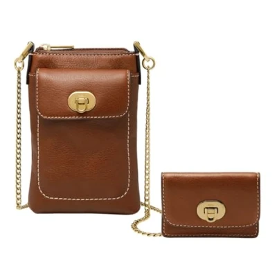 Image of Fossil Women&#039;s Harper Shoulder Bag, Brown, Medium