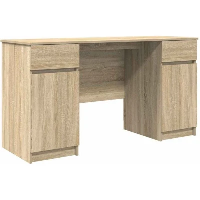 Image of vidaXL Desk Sonoma Oak 140x49x76 cm Engineered Wood