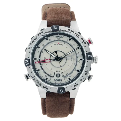 Image of Timex Expedition North TIDE TEMP Compass Watch, Men&#039;s, Size: One Size, Braun/silber