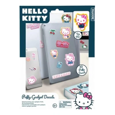 Image of Hello Kitty Official Licensed Puffy Gadget Decals Includes 32 3D Anime Cartoon Cat Stickers, Gift and Accessory Decor for Women Girls Paladone