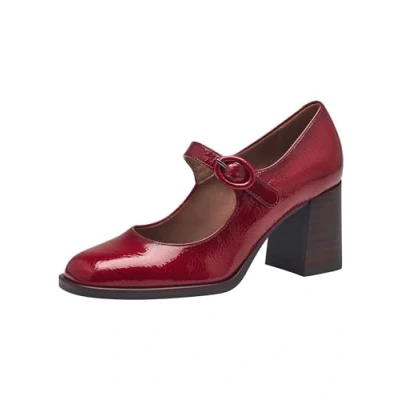 Image of Tamaris Women&#039; 1 24440 41 Pump, Red Patent, 3.5 UK
