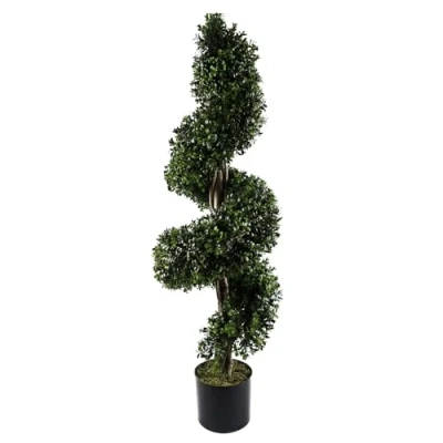 Image of 120cm Sprial Buxus Artificial Tree uv Resistant Outdoor Topiary