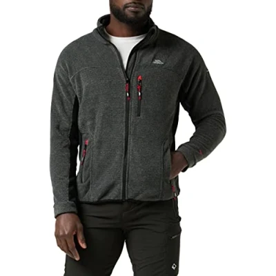 Image of Trespass Mens Jynx Full Zip Fleece Jacket (M) (Black)