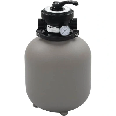 Image of vidaXL Pool Sand Filter with 4 Position Valve Grey 350 mm