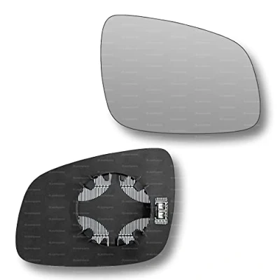 Image of Less4spares Replacement Wing Mirror Glass Right Compatible with Chevrolet Spark 2009 2015 CLIP ON Driver Off side Heated Convex