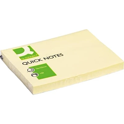 Image of Q Connect Quick Notes 76x102mm Yellow (Pack of 12)
