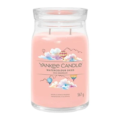 Image of Yankee Candle Signature Scented Watercolour Skies Large Jar with Double Wicks Soy Wax Blend Long Burning Perfect Gifts for Women
