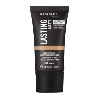 Image of Rimmel Lasting Matte Full Coverage Light weight Foundation 30ml, 304 Almond