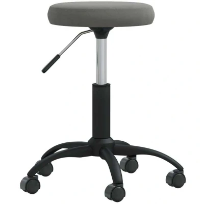 Image of vidaXL Office Swivel Chair Dark Grey Velvet