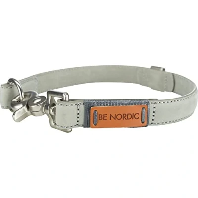 Image of Be Nordic Collar, Leather, S: 35 cm 41 cm, 15 mm, Light Grey