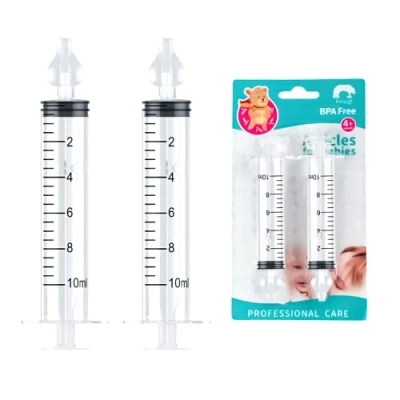 Image of Nasal Aspirator, Baby Irrigator, 10ml with Cleanable &amp; Reusable Silicone Suction Tip, 2Pcs