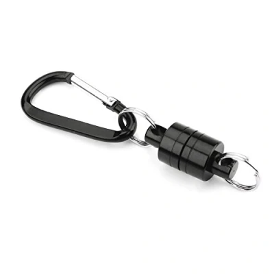 Image of Fly Fishing Landing Net Magnetic Release Holder, Holder Carabiner Tackle(Black)