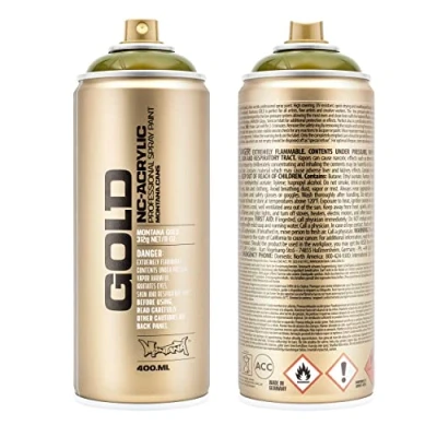 Image of Montana Cans Spray Can Gold 400 ml Transparent Colours, Gld400 t6340 Olive Green