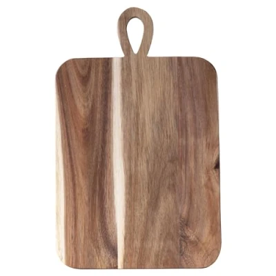 Image of Acacia Chopping Board Durable, Sustainable and Eco Friendly Large Wooden with Handle Yookiki England