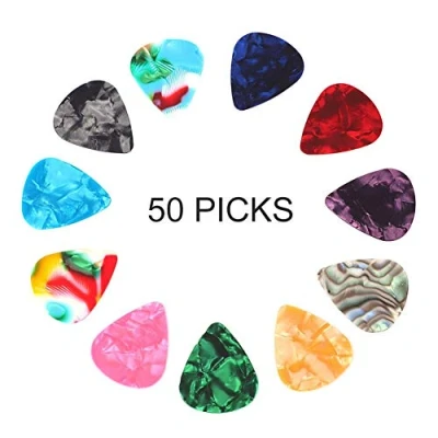 Image of Celluloid Guitar Picks Plectrums ised 50 Pieces Set 0.46mm 0.7mm Musical Instruments Accessory (0.7 mm)