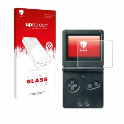 Image of upscreen Screen Protector Film compatible with Nintendo Gameboy Advance GBA SP 9H Glass Protection, Extreme Scratch Resistant