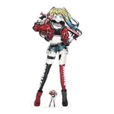 Image of Star Cutouts SC4256 Harley Quinn Anime Style Lifesize Cardboard Cutout
