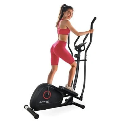 Image of Mobiclinic®, Cross Trainer, Atlas Model, 8 Resistance Levels, Elliptical LCD Display, up to 220 lb, Padded Grip, Non Slip Pedals, 9 Machine, Home Fitness