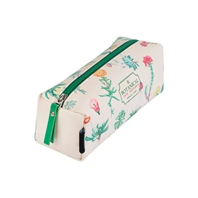 Image of Grupo Erik Botanical Cacti Pencil Case 8 x 3 inches / 21 7.5 cm Cosmetic Large Cute Stationery Cactus Gifts Succulent