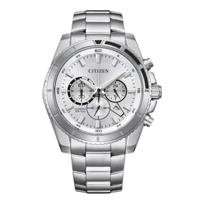 Image of Citizen Men Chronograph Quartz Watch with Stainless Steel Strap AN8200 50A