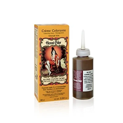 Image of Henne Color Copper Gold Blonde Henna Hair Colouring Cream 90 ml