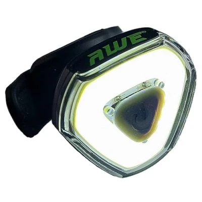 Image of AWE AWEAlert 100 Lumens Rechargeable Bicycle USB 2.0 18 COB Super Bright LED&#039;s Headlight Black. IPX4 Waterproof *SEE 360 VIDEO*
