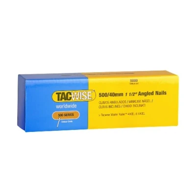 Image of Tacwise 0827 500/40 mm Angled Nails Box of 5,000, Silver, 40mm