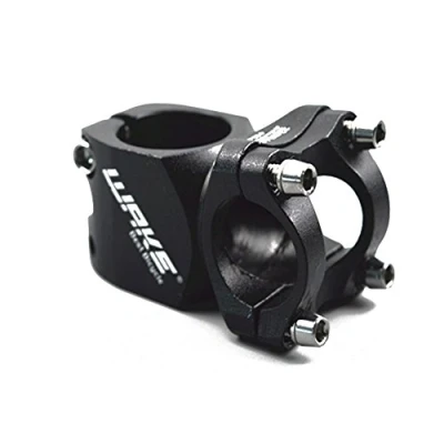 Image of LETSCOL 25.4 Stem 32mm Bike Mountain Short Handlebar for Most Bicycle, Road Bike, MTB, BMX, Fixie Gear, Cycling (Aluminum Alloy, Black)