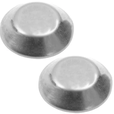 Image of SPARES2GO Wheel Securing End Cap for Bosch Rotak 34 340 36 37 370 40 42 43 Ergoflex Lawnmower (Pack of 2)