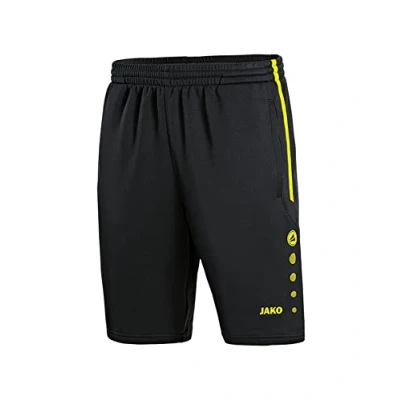 Image of JAKO Active Men&#039;s Training Shorts Short Black/Neon Yellow, M