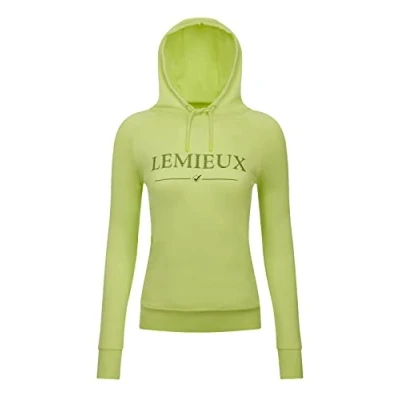 Image of LeMieux Luxe Hoodie in Kiwi Woman&#039;s Plain Lightweight Long Sleeve Pullover Sweatshirt Front Zip Pocket Super Soft UK 6