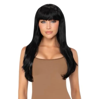 Image of Leg Avenue Bangin&#039; Long Straight Wig, Black