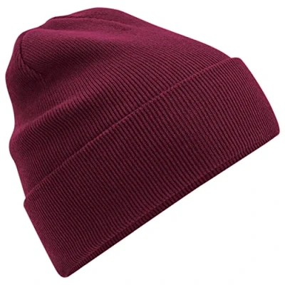 Image of Beechfield Organic Cotton Original Cuffed Beanie Burgundy