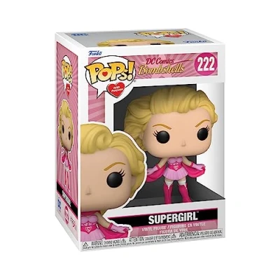 Image of Funko POP! Heroes: Breast Cancer Awareness Bombshell Supergirl DC Comics Collectable Vinyl Figure Gift Idea Official Merchandise Toys for Kids &amp; Adults Comic Books Fans