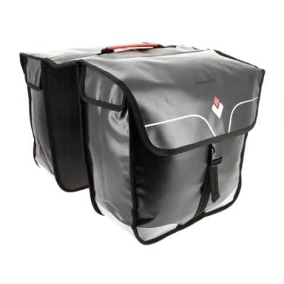 Image of HAPO G DOUBLE PVC BAG ON LUGGAGE RACK W/REFLECTION.