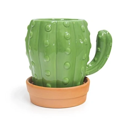 Image of Balvi Mug cactus Cup shaped 450ml capacity Dishwasher safe and microwave Ceramic