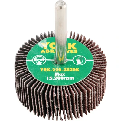 Image of York 50 X 20MM Flap Wheels Aluminium Oxide 6.0MM Shaft P80