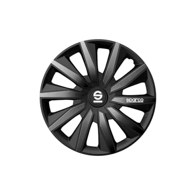 Image of Sparco Wheel Covers Milano 14 inch Black/Grey Set of 4 pieces
