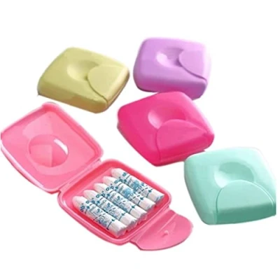 Image of 1 Pcs Tampon Storage Box Portable Women Sanitary Napkin Tampons Holder Case for Travel Random Color