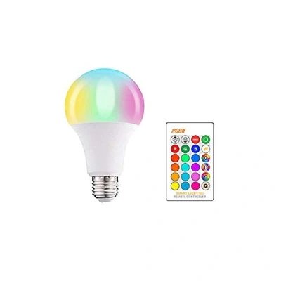 Image of WANGPEI E27 RGB LED Coloured Light Bulb,5W Colour Changing Dimmable Edison Screw lamp with IR Remote Control,16Colours Mood Lights for Home,Party,Bar,Disco KTV,Stage Effect Etc AC85 265V 1pack