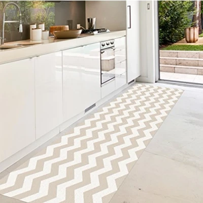 Image of Viniliko Carpet, Vinyl, Sepia and White, 66 x 150 3 cm