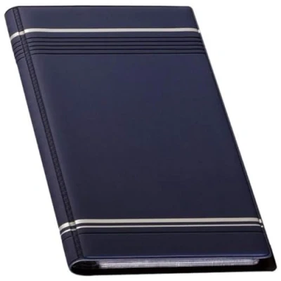 Image of Durable Visifix Business Card Album Fixed Welded Pockets Capacity 96 Dark Blue Ref 8581 07