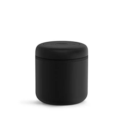 Image of Fellow Atmos Vacuum Canister for Coffee &amp; Food Storage Airtight Sealed Container, Matte Black, Medium Bean Storage, 0.7 Litre Jar