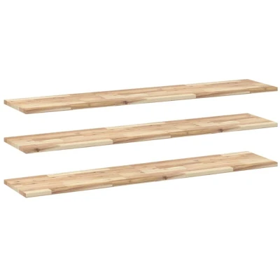 Image of vidaXL Floating Shelves 3 pcs 120x30x2 cm Untreated Solid Wood Acacia