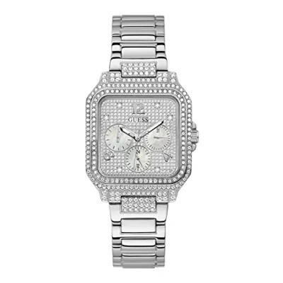 Image of Guess Ladies Dress Watch silvercoloured, Women&#039;s, Size: One Size, Silver coloured